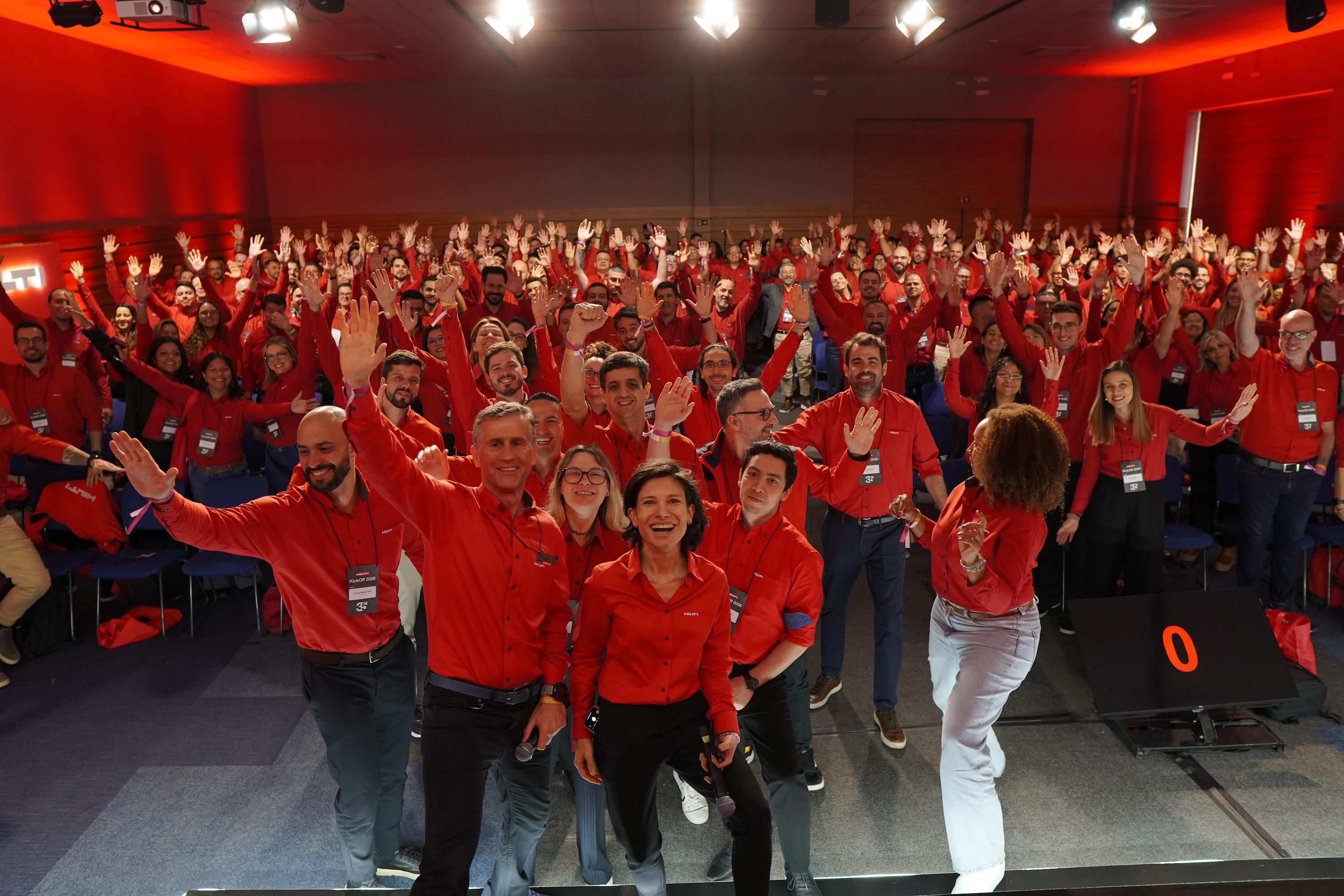 Kick Off Hilti 2025 — evento corporativo produzido pela Trabuka